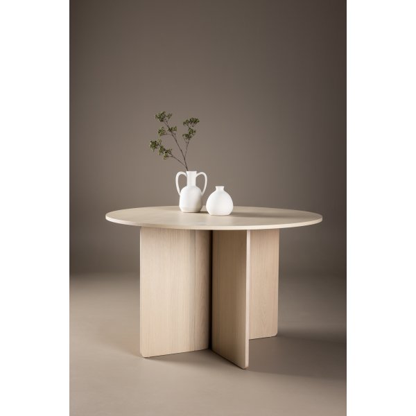 Table à manger Tyresö Ø120 cm - Blanchi Table à manger Tyresö Ø120 cm - Blanchi