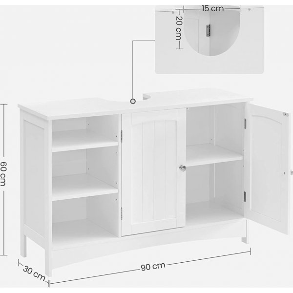 Meuble bas Annette 90 cm - Blanc Meuble bas Annette 90 cm - Blanc