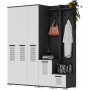Asimo kleerhanger 160 x 45 x 183 cm - Antraciet/wit