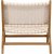 Rike loungestol - Cream PU/teak