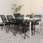 Lina utematgrupp med 6 st Peking stolar - Beige/Svart