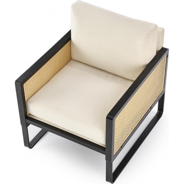 Fauteuil Ilario - Noir/beige Fauteuil Ilario - Noir/beige