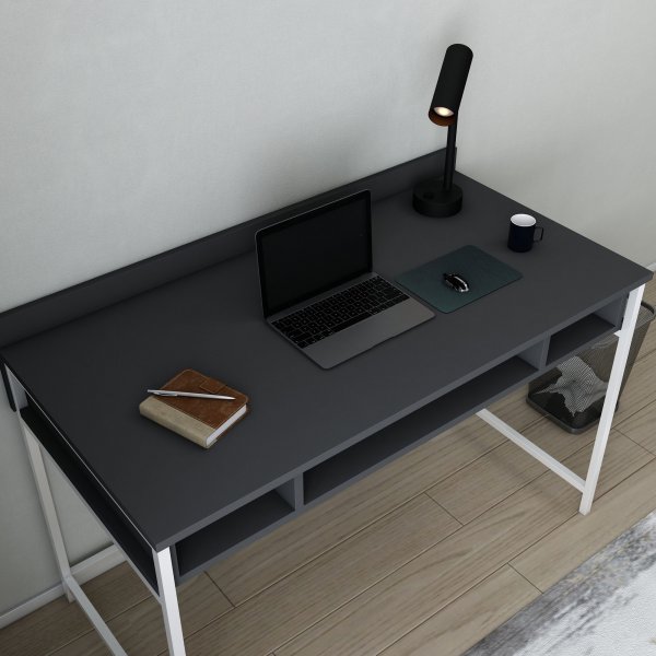 Alma skrivbord 120 x 60 cm - Vit/antracit Alma skrivbord 120 x 60 cm - Vit/antracit