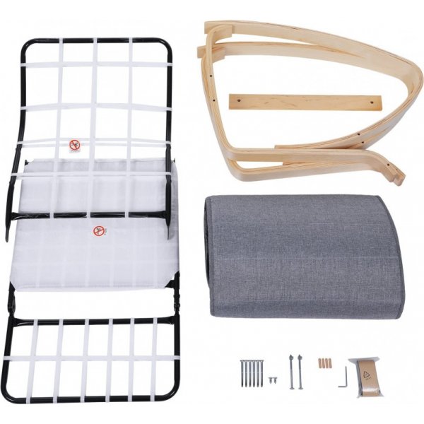 Chaise berçante Ubbe - Gris foncé Chaise berçante Ubbe - Gris foncé