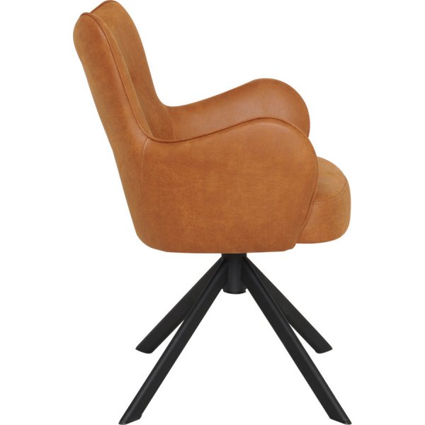 Chaise de salle à manger Teodor - PU marron Chaise de salle à manger Teodor - PU marron