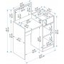 Sedef sminkbord 85,4 x 40 cm - Ljus valnt/beige