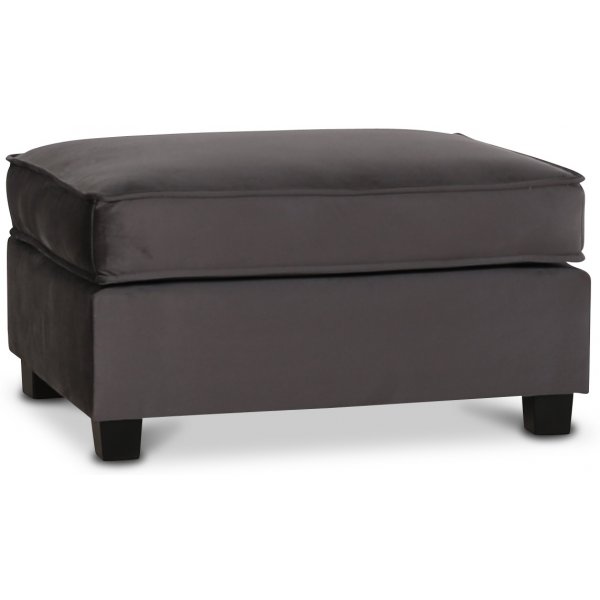 Adore lounge fotpall - Mrkgr (sammet)