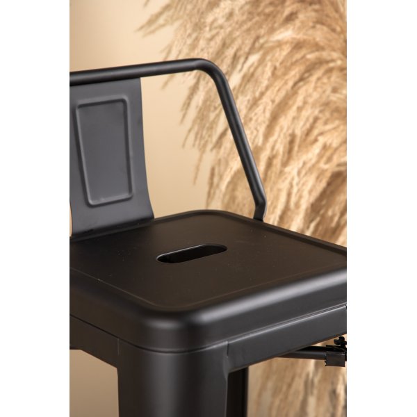 Tabouret de bar plat Tempe - Noir