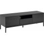 Seaford mediabnk 140 cm - Svart