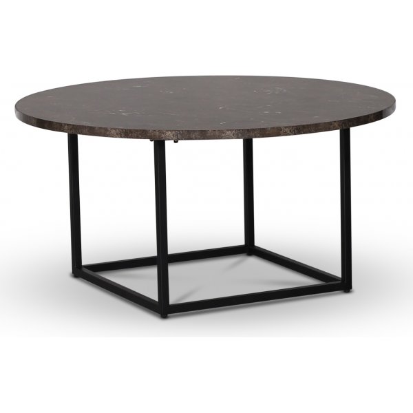 Sintorp runt soffbord 90 cm - Brun marmor (Exklusivt laminat) + Mbeltassar