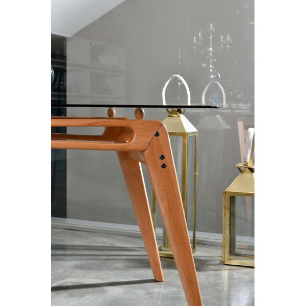 Palace matbord 160 cm - Ek/glas