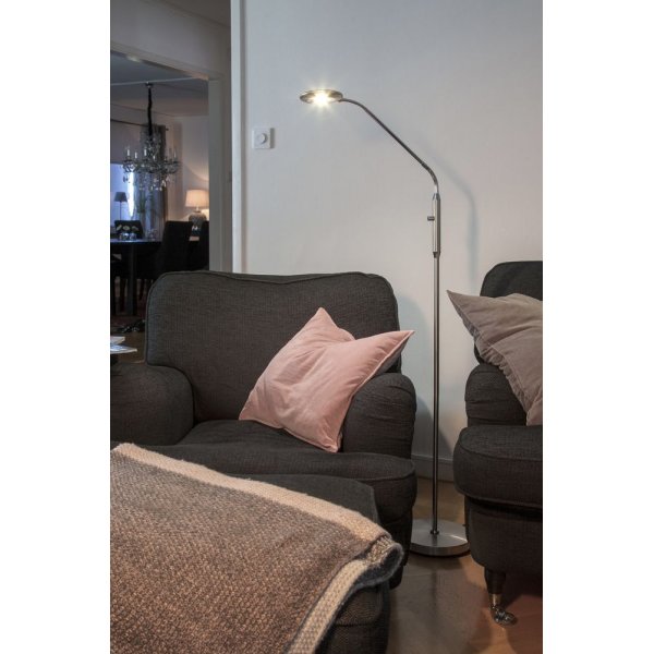 Moto golvlampa - St�l/krom