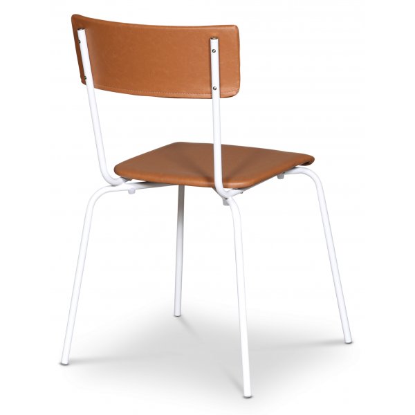 Chaise Cliff - Blanc/Marron + Pieds de meubles Chaise Cliff - Blanc/Marron + Pieds de meubles