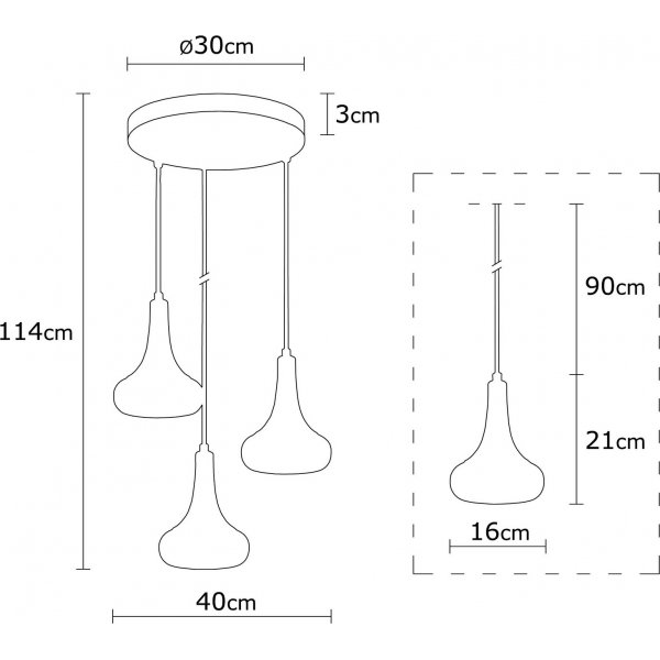Plafonnier Berkeley N-1374 - Noir