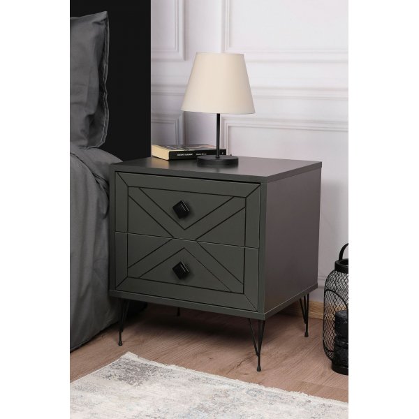 Luna nachtkastje - Antraciet