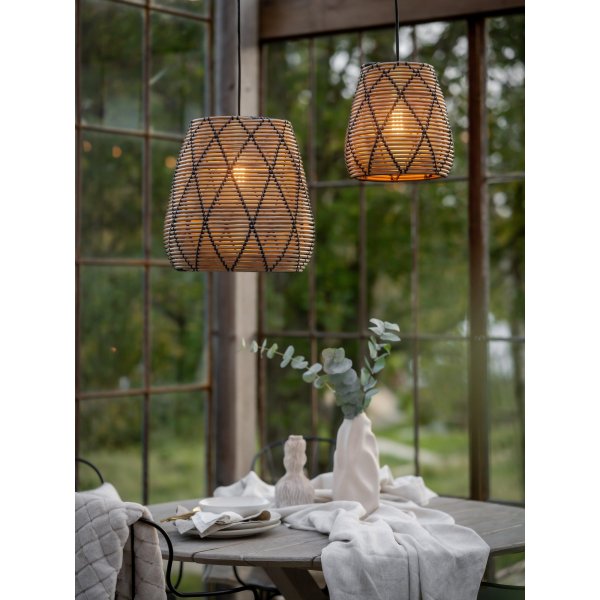 Plafonnier Lollo pour extrieur - Naturel/noir