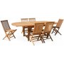 Edenryd matgrupp ovalt matbord butterfly 180-240 cm inkl 6 st Edenryd stolar - Teak + Trolja fr mbler