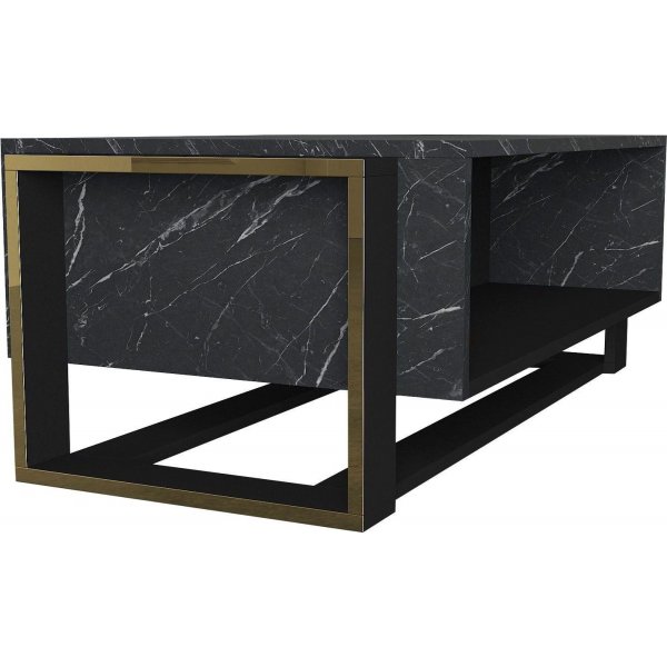 Table basse Bianco 106,4 x 60 cm - Noir/or