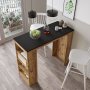 Style barbord 120 x 51,6 cm - Furu/svart