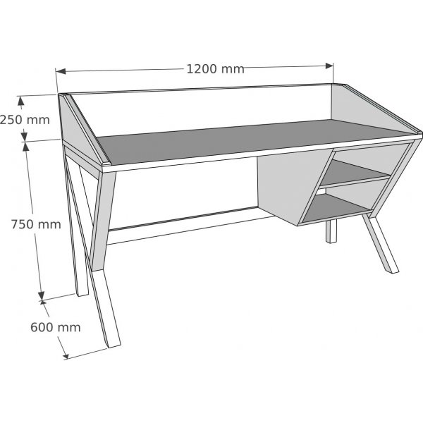 Sibylla skrivbord 120x60 cm - Furu Sibylla skrivbord 120x60 cm - Furu