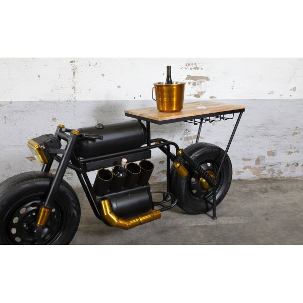 Vector biker motorcykel barbord/bardisk - Svart/guldig Vector biker motorcykel barbord/bardisk - Svart/guldig