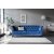 Milton 3-zits Chesterfield bank in blauw fluweel