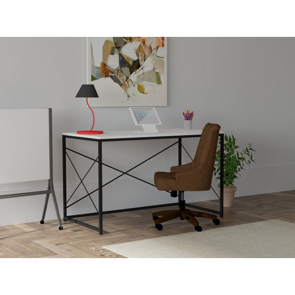 Bureau 121x60 cm - Blanc/noir Bureau 121x60 cm - Blanc/noir