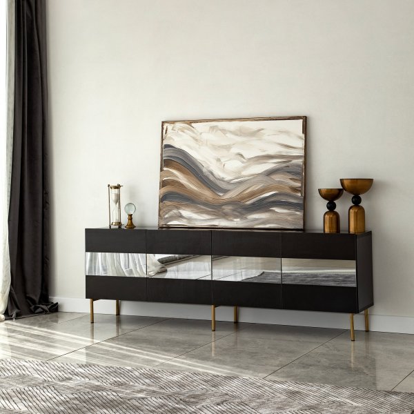 Banc média Leon - Or/noir Banc média Leon - Or/noir