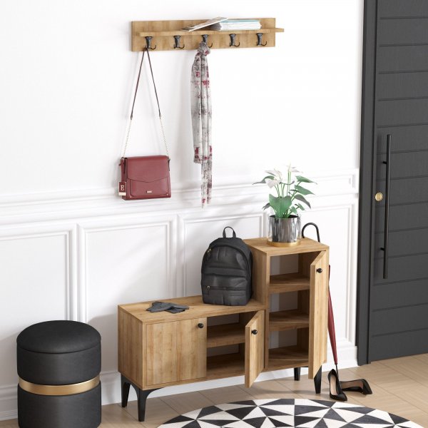 Simon schoenenkast - Eiken Simon schoenenkast - Eiken