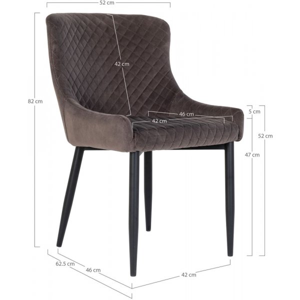 Boston Matstol - Gr�/svart