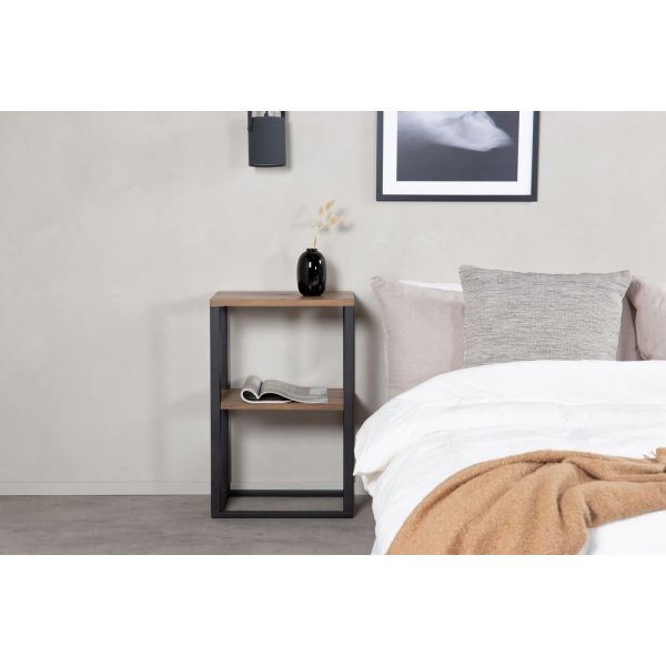 Charlotte sängbord - Svart/teak Charlotte sängbord - Svart/teak