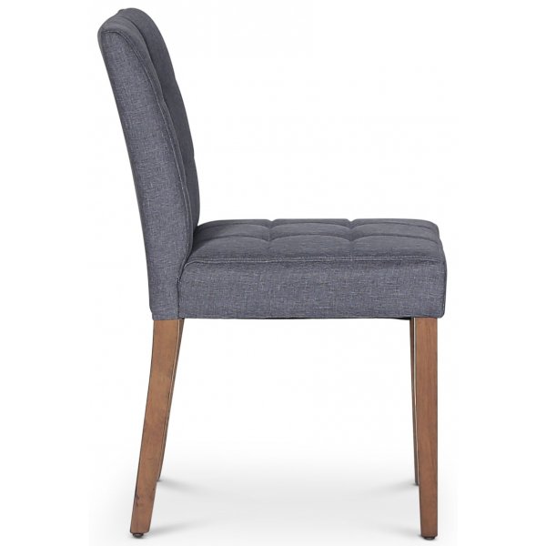 Saga stol i grtt tyg