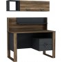 Bumerang skrivbord 120x60 cm - Valnt/antracit