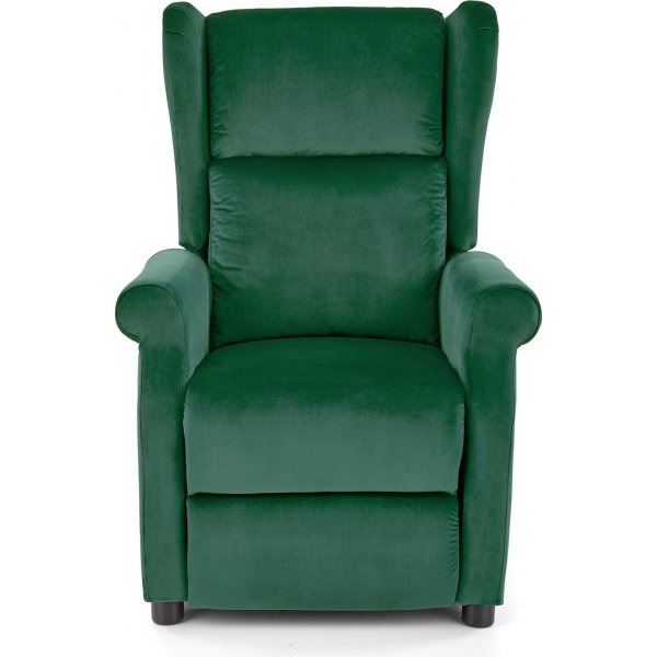 Fauteuil inclinable en velours vert