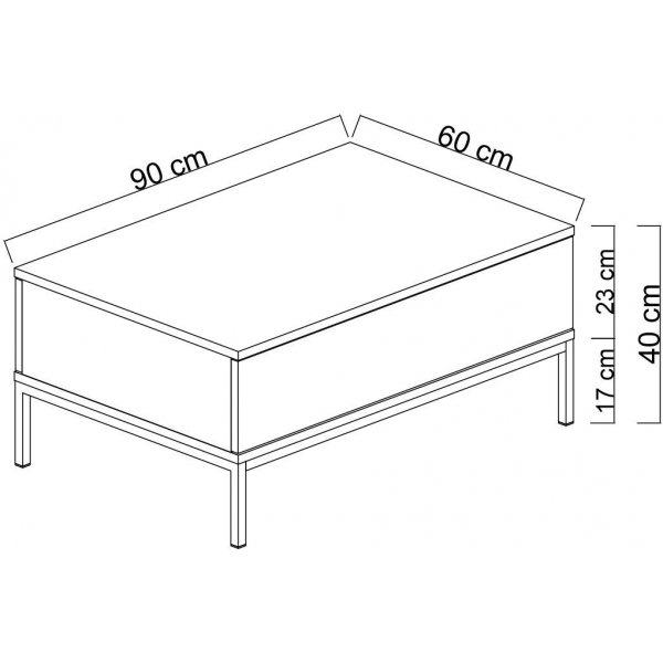 Lord soffbord 90 x 60 cm - Svart Lord soffbord 90 x 60 cm - Svart