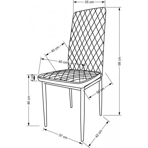 Chaise de salle à manger Cadeira 501 - Noir Chaise de salle à manger Cadeira 501 - Noir