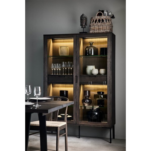 Glazen kast Belfort - Bruin eiken Glazen kast Belfort - Bruin eiken