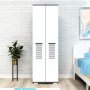 Asimo garderob 60 x 44,6 x 183 cm - Antracit/vit