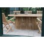 Salt utematgrupp ovalt matbord 200 cm med 6 st karmstolar - Teak + Textilskydd fr mbler