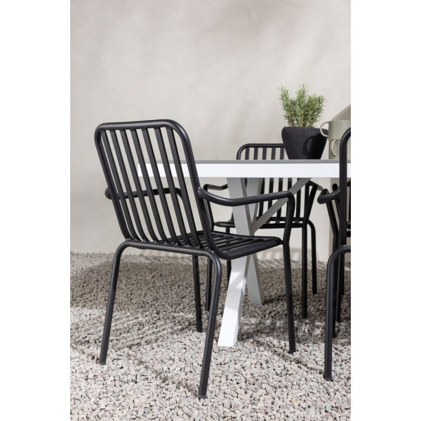 Garcia utematgrupp med 6 st Peking stolar - Svart/Grå Garcia utematgrupp med 6 st Peking stolar - Svart/Grå