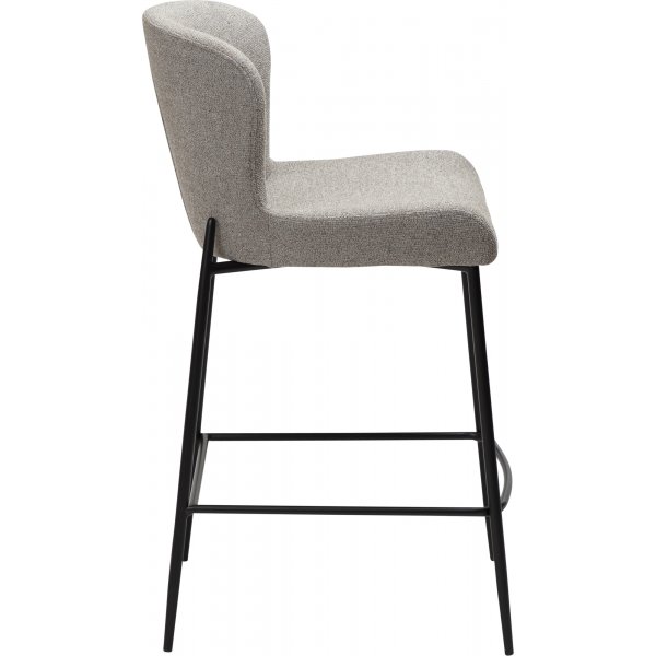 Chaise de comptoir Glam - Boucle terre galet/noir Chaise de comptoir Glam - Boucle terre galet/noir