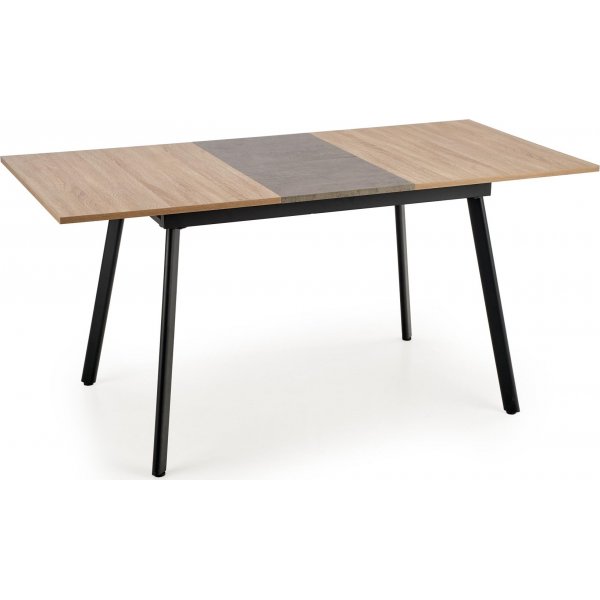 Table  manger Brom 120-160 x 80 cm - Chne/gris