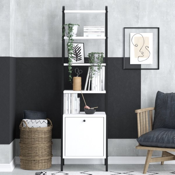 Lizen bokhylla Vit/svart Lizen bokhylla Vit/svart