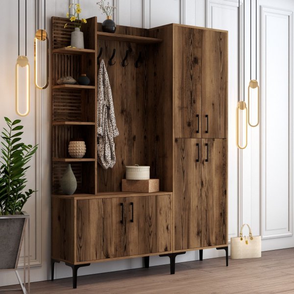 Meuble d'entre Viyana 150 cm - Noyer