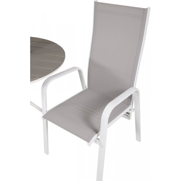 Parma utematgrupp med 2 st Copacabana stolar - Grå/Vit Parma utematgrupp med 2 st Copacabana stolar - Grå/Vit