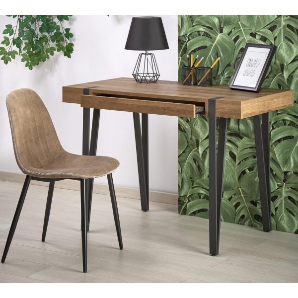 Paul Skrivbord med förvaring 110x55 cm - Valnöt/svart Paul Skrivbord med förvaring 110x55 cm - Valnöt/svart