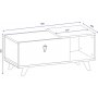 Engel soffbord 90 x 40 cm - Valnt/marmor