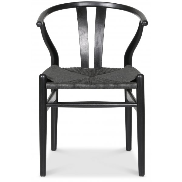 Chaise de salle à manger saine - Noir / Repsits Noir + Pieds de meubles Chaise de salle à manger saine - Noir / Repsits Noir + Pieds de meubles