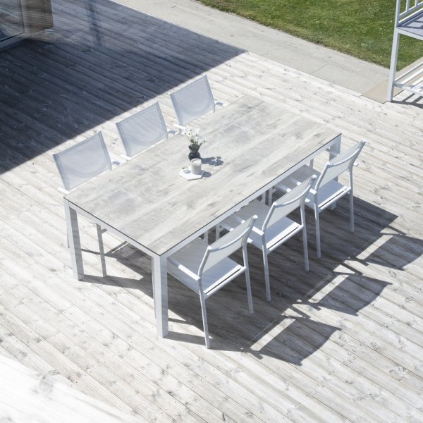 Llama matbord 205 x 100 cm - Grå/Vit Llama matbord 205 x 100 cm - Grå/Vit