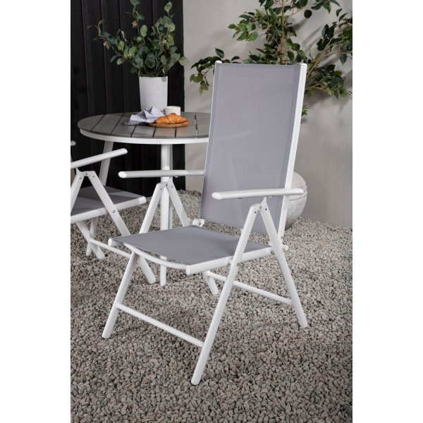 Break utematgrupp med 2 st Break stolar - Grå/Vit Break utematgrupp med 2 st Break stolar - Grå/Vit